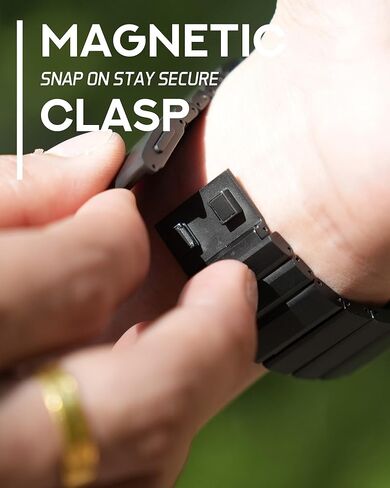 LULULOOK Titanium Band for Apple Watch Ultra 2/Ultra 49mm, Adjustable Magnetic Clasp Titanium Metal Straps, Men’s Smartwatch Band for Ultra 2/Ultra with DLC Scratch Resistant Coating in Kuwait