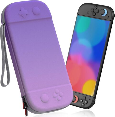 Hard Carrying Case for Nintendo Switch 2 2025, Travel Hard Shell Case with 12 Game Card Slots, Protective Bag for Switch 2 Console & Games Accessories Pink & Green in Kuwait