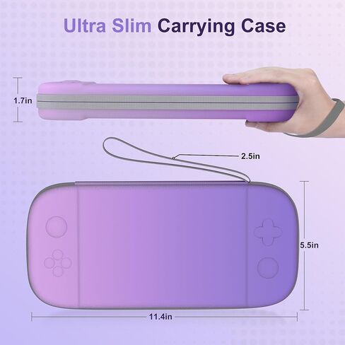 Hard Carrying Case for Nintendo Switch 2 2025, Travel Hard Shell Case with 12 Game Card Slots, Protective Bag for Switch 2 Console & Games Accessories Pink & Green in Kuwait