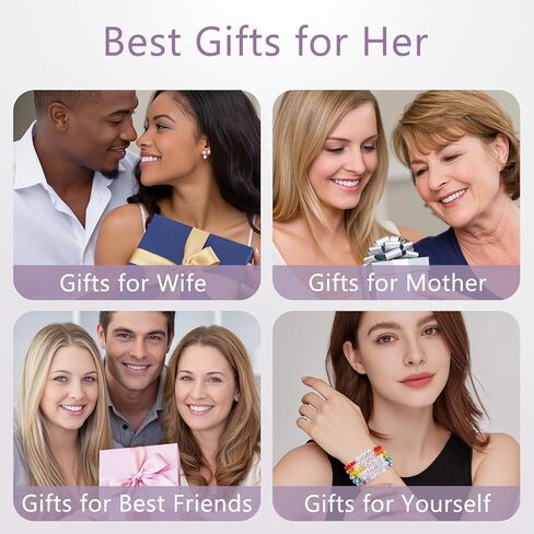 Miss Rabbit Colorful Beaded Bracelets Set for Women Stackable Glass Beads Stretch Bracelets Clay Preppy Bracelets Heart Beads Friendship Bracelets Team Cheer Bulk Boho Summer Beach Jewelry Gift in Kuwait