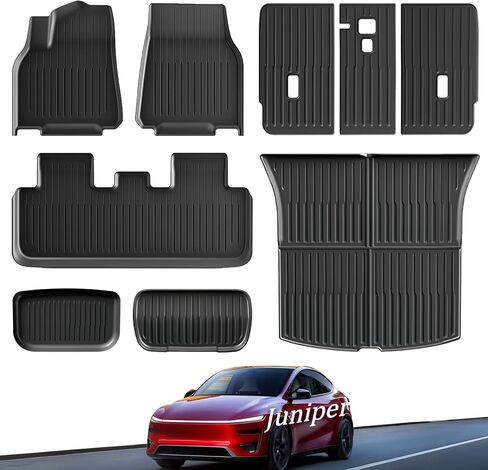 Floor Mats Compatible with Tesla Model Y 5-Seat 2021-2024 - Premium Design & Extreme Coverage - All Weather Cargo Liner Trunk Accessories (Does NOT fit 7-Seat) in Saudi Arabia