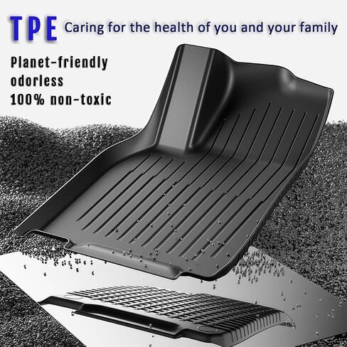 Floor Mats Compatible with Tesla Model Y 5-Seat 2021-2024 - Premium Design & Extreme Coverage - All Weather Cargo Liner Trunk Accessories (Does NOT fit 7-Seat) in Saudi Arabia