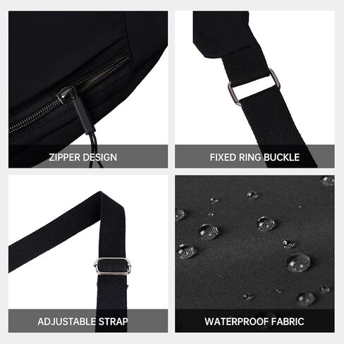 Crescent Bags for Women Nylon Hobo Crossbody Bags Casual Shoulder Handbags Multi-Pocket Sling Bag Lightweight Crossbody Purse in Kuwait