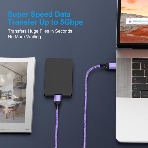 كابل USB إلى USB ، 2pack 6ft USB3.0 A إلى ذكر إلى ذكر إلى كابل مزدوج نهاية نقل بيانات USBCORD لمحاويات محرك الأقراص الثابت in Kuwait