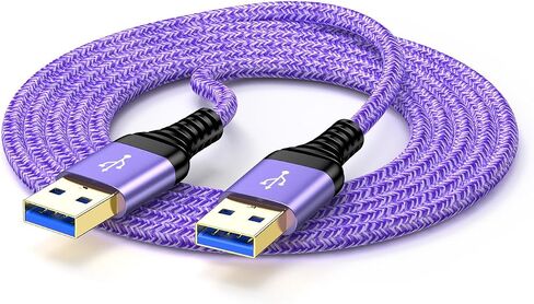 كابل USB إلى USB ، 2pack 6ft USB3.0 A إلى ذكر إلى ذكر إلى كابل مزدوج نهاية نقل بيانات USBCORD لمحاويات محرك الأقراص الثابت in Kuwait