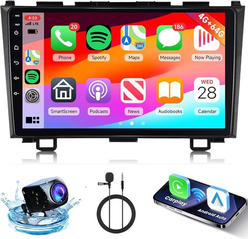 [6G+128G] Radio 8-Core Car Radio لـ Honda CRV 2007-2011 Android Car Stereo مع GPS Bluetooth ، شاشة Hodozzy 9 بوصة تعمل باللمس اللاسلكي Android Auto و WiFi USB و DSP و FM RDS in Saudi Arabia