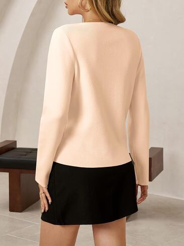 Saodimallsu Womens Button V Cardigans Cardigans طويلة الأكمام متماسكة العصرية in Saudi Arabia