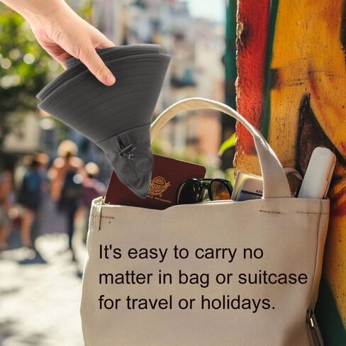 DRESHOW Women Sun Hat Outdoor UV Protection Hat Foldable Mesh Wide Brim Fishing Ponytail Beach Bucket Hats in Kuwait