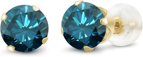 Gem Stone King 10K Yellow Gold Pink Tourmaline Gemstone Stud Earrings For Women Men (0.48 Cttw, Gemstone Birthstone, Round 4MM) in Saudi Arabia
