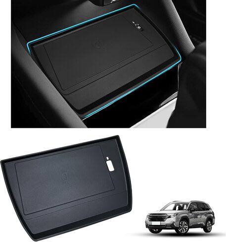 SENSHINE Wireless Charging Non-Slip Mat for Grand Highlander 2024 2025 Black Silicone Protective Pad Center Console Phone Charger Pad Liners Anti-Scratch Interior Accessories in Saudi Arabia