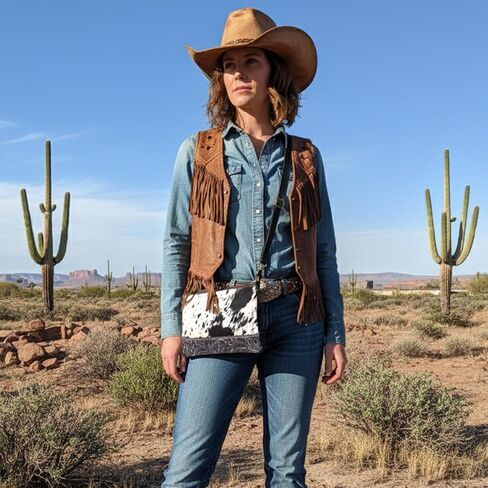 Western Cowhide Tooled Leather Small Crossbody Bag Cowgirl Fashion Purse with Adjustable Detachable Shoulder Strap in Saudi Arabia