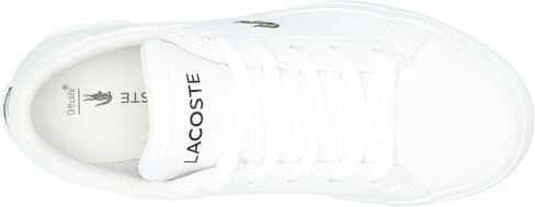 Lacoste Kid's Powercourt Sneaker, White & Black, 2 in Saudi Arabia