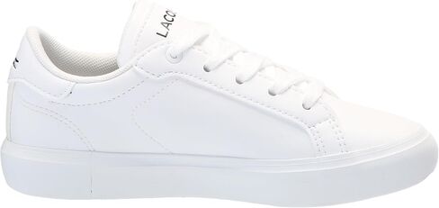 Lacoste Kid's Powercourt Sneaker, White & Black, 2 in Saudi Arabia