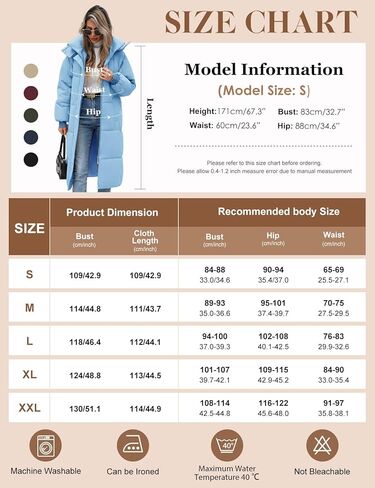 Women's Long Puffer Jacket Winter Thicken Warm Quilted Jacket Coat Fashion Hooded Zip Up Parka Outerwear with Pockets in Kuwait