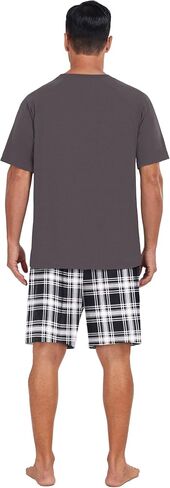 بيجامات رجال مجموعة خفيفة الوزن ليلا الصيف PJS Sleepwear ناعمة مريحة الأكمام in Kuwait