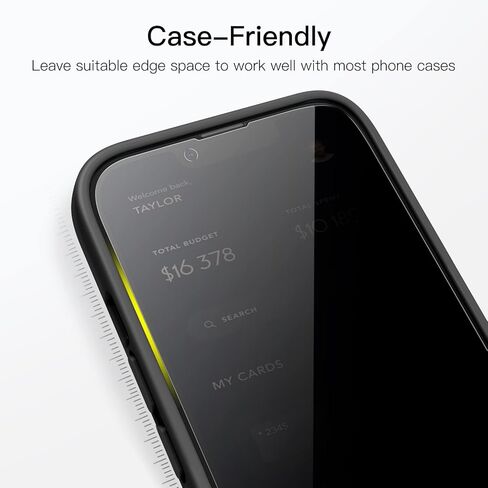 واقي شاشة التغطية الكامل لـ Jetech لـ iPhone 16E 6.1 بوصة 2025 ، فيلم زجاجي مضاد للتجسس ، حافة إلى حافة ، ملائمة للحالة ، حزمة 2 in Kuwait