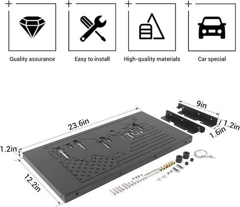 جدول Hoolcar Tailgate Table Double Layer Table Table Cargo Scgo Schold Rack متوافق مع Jeep Wrangler JK JKU JL JLU 2007-2024 ، دعم ما يصل إلى 100 رطل حاملة أمتعة شحن تخزين ، أسود ، أسود in Kuwait