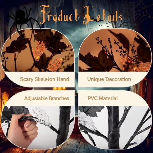 4th of July Tree Decorations, 23.6" Lighted Birch Tree with 45pcs Ornaments Set for Valentines, St.Patrick, Easter, Heart Shamrock, Artificial Tree Table Lamp with Remote 【USB/3AA Battery】 in Kuwait