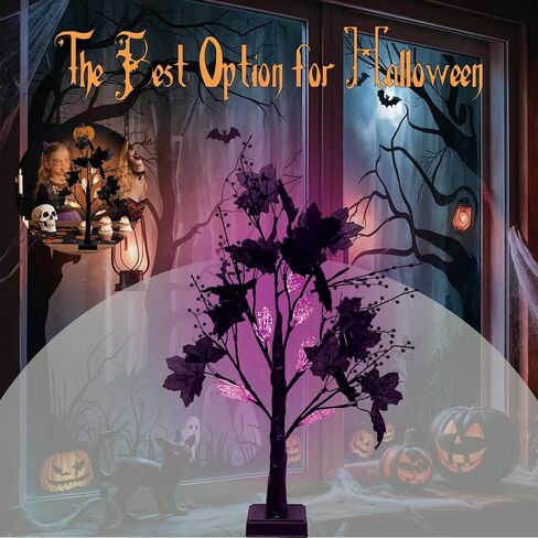 4th of July Tree Decorations, 23.6" Lighted Birch Tree with 45pcs Ornaments Set for Valentines, St.Patrick, Easter, Heart Shamrock, Artificial Tree Table Lamp with Remote 【USB/3AA Battery】 in Kuwait