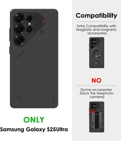 Aulumu S25 Ultra Galaxy Magnetic Case | Thermal IMD Technology | Compatible with MagSafe | Passive Cooling Samsung Galaxy S25 Ultra Case - Translucent Gray in Saudi Arabia