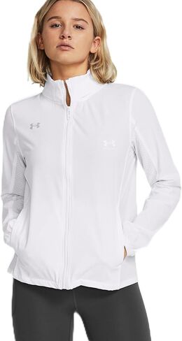 Under Armour Womens Squad 3.0 Warmup Full Zip Jacket Black XL in Kuwait