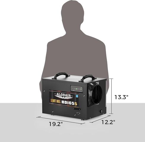 ALORAIR 120 PPD Commercial Dehumidifiers with Pump and Hose, Crawl Space Basement Dehumidifier, Industry Water Damage Unit, Compact, Portable, Auto Defrost, Memory Starting in Kuwait