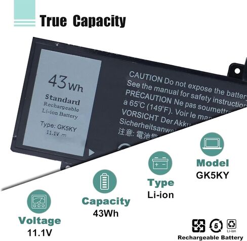 68WH GJKNX LAPTOP BATTERY استبدال Dell Latitude 5480 5580 5280 5288 5488 5590 5591 5490 5491 5495 E5480 E5580 E5490 E5590 Precision 15320 3530 Serie Dy9nt 5yhr4 in Kuwait