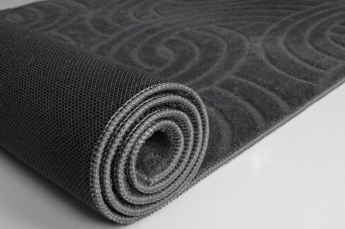 Machine Washable, Non Slip PVC Backing, Flower Pattern, Dark Beige Carpet Runner Rug Mat for Entry Hallway Kitchen Laundry, 31 INCH X 6 FEET in Saudi Arabia