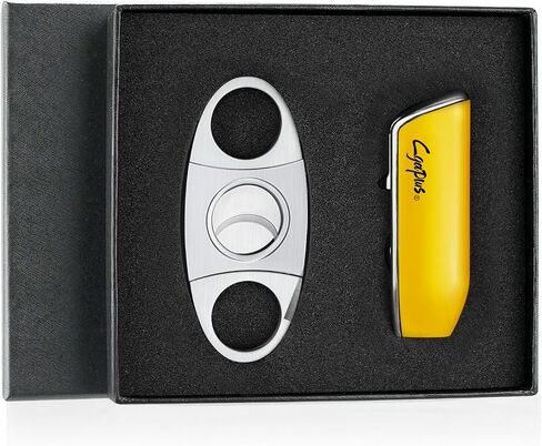 Cigar Cutter and Llighter Set Triple Jet Flame Windproof Lighters in Kuwait