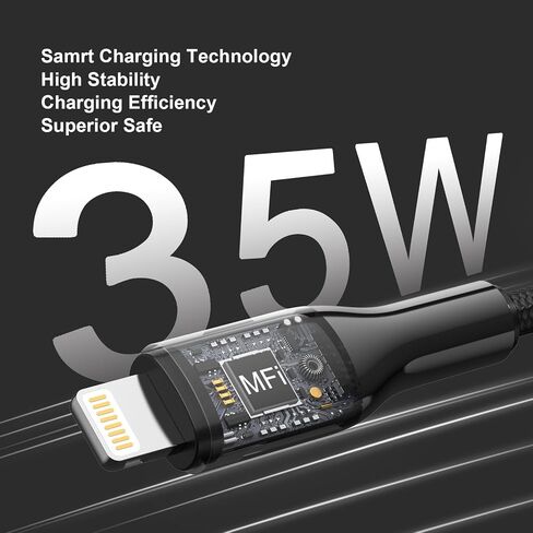 USB-C to USB-C Fast Charger Cable, Apple MFi Certified, 100W C Charging Cable for iPhone 16 15 Pro Max iPad MacBook Charger Cord, 480Mbps Speed, 1.2M Type-C Zinc Alloy Braided Cable, Data Sync in Saudi Arabia