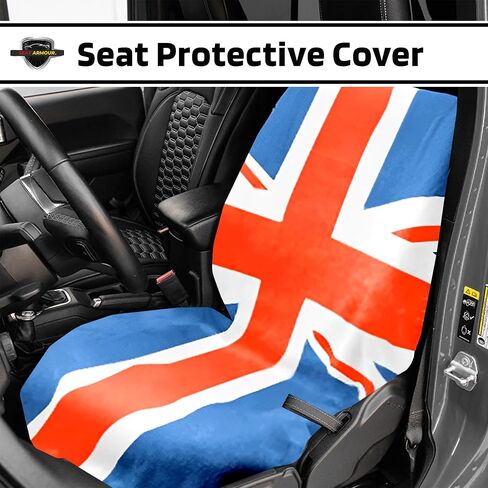 Seat Armour Seat Protector Towel – Black/Gray British Flag Design – Soft Machine Washable Car Seat Cover Towel – Easy to Install, Multipurpose Car Seat Towel in Kuwait