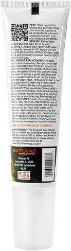Rutland Stove Gasket Cement Black 10.3 Oz Cartridge - 78 in Kuwait