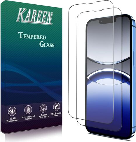 KAREEN 2 Pack Privacy Screen Protector for iPhone 16 Pro Max Tempered Glass, Anti Scratch, Bubble Free, 9H Hardness, Easy to Install in Saudi Arabia