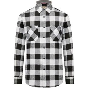 Men's Flannel Shirts Regular Fit Long Sleeve Casual Button-Down Plaid Flannel with Pockets Plaid Shirt in Saudi Arabia