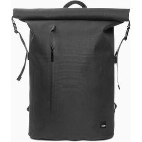 KNOMO Cromwell Rolltop 16 inch Waterproof Laptop Backpack, Water Resistant Travel Rucksack, Casual Daypack for Outdoors, Grey