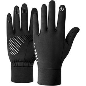 JEELAD Cycling Gloves Skeleton Running Gloves Biking Workout Racing Gloves Men Women Windproof Waterproof Gloves for Running Cycling Driving