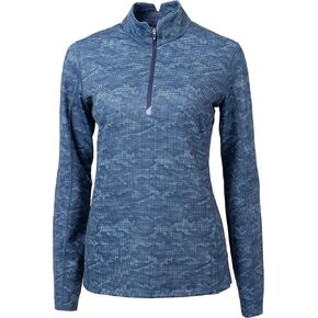 Cutter & Buck Traverse Camo Print Stretch Quarter Zip Womens Pullover in Saudi Arabia