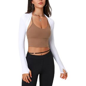 Women’s Cooling Arm Sleeve Top Summer Cover Up Open Front Crop Bolero Shrugs