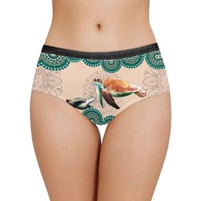 Xoenoiee Women Enough Elasticity Underpant Breathable Polyester Underwear Black Lace Waist Cotton Double-Layer Crotch Pantie