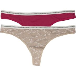 Calvin Klein Women's One Cotton 2-Pack Thong Underwear