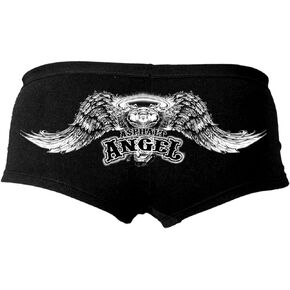 Hot Leathers Black Asphalt Angel Ladies Boy Shorts