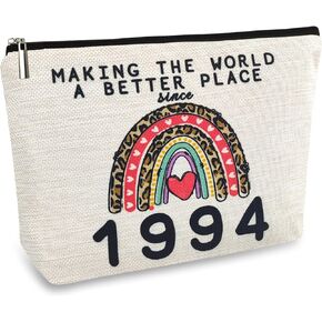 Happy 30th Birthday Gifts for Her Women, 1994 Dirty 30 Year Old Birthday Decorations Makeup Bags for Coworker, Wife, Sister, Best Friend Female, Mothers Day, Christmas Party, Cosmetic Travel Pouch