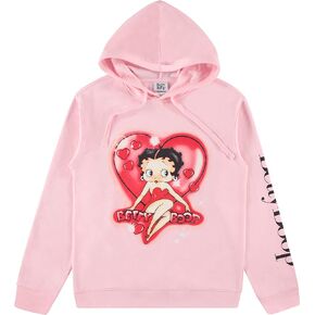 Betty Boop Ladies Fashion Sweatshirt - Paramount Embroidered Hoodie Sweatshirt