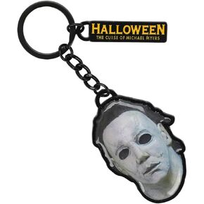 Halloween Michael Myers and Title Logo Enamel Filled Keychain