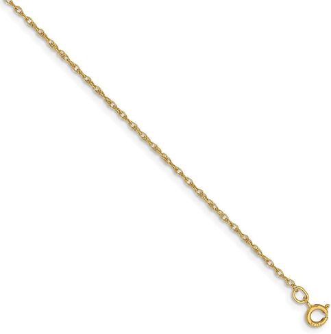 Sonia Jewels 14k Yellow Gold .8mm Baby Rope Chain Necklace in Saudi Arabia
