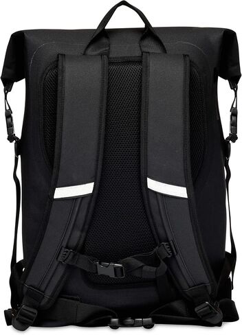 حقيبة ظهر KNOMO Cromwell Rolltop مقاس 16 بوصة مقاومة للماء للكمبيوتر المحمول، حقيبة ظهر للسفر مقاومة للماء، حقيبة نهارية كاجوال للاستخدام في الهواء الطلق، أسود in Kuwait