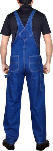 Men's Denim Dungarees Jeans Bib and Brace Overall Pro Heavy Duty Workwear Pants in Saudi Arabia