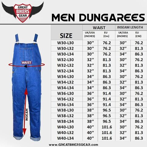 Men's Denim Dungarees Jeans Bib and Brace Overall Pro Heavy Duty Workwear Pants in Saudi Arabia