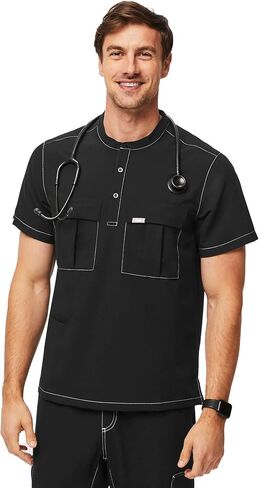 قميص FIGS Milot Cargo Scrub للرجال - مقاس كلاسيكي، 4 جيوب، مضاد للتجاعيد، مقشر رجالي قابل للتمدد في 4 اتجاهات - حصريًا لأمازون in Kuwait