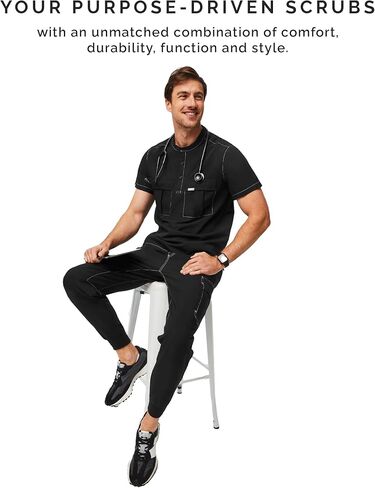 قميص FIGS Milot Cargo Scrub للرجال - مقاس كلاسيكي، 4 جيوب، مضاد للتجاعيد، مقشر رجالي قابل للتمدد في 4 اتجاهات - حصريًا لأمازون in Kuwait